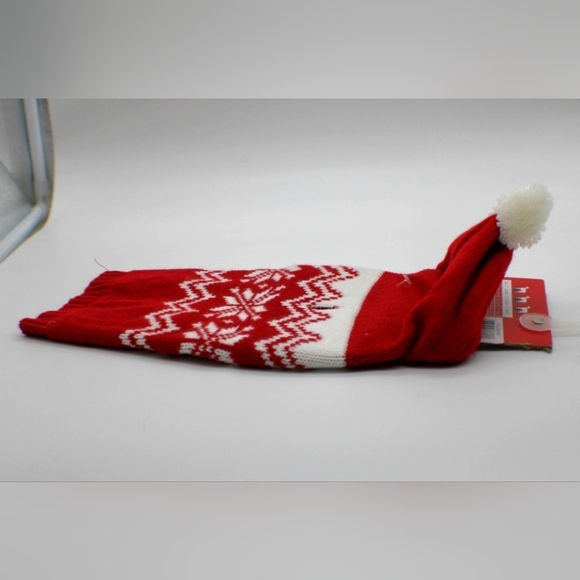 NwoT Size Extra Small 8.5- 10"L Red & White Dog Sweater W/ Santa Pompom Hoodie - Picture 10 of 10